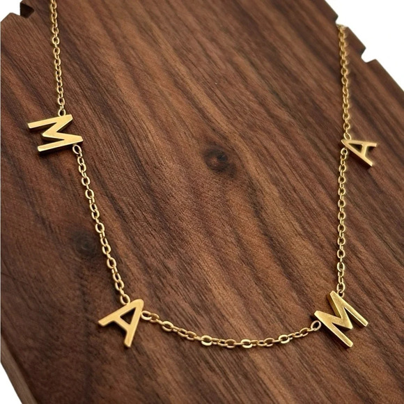 MAMA 18K Gold Plated Necklace - Picture 3 of 6